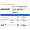 thumbnail image 2 of Intercooler - Compatible with 2015 - 2018 Jeep Renegade Sport Utility 1.4L 4-Cylinder Turbocharged 2016 2017, 2 of 2
