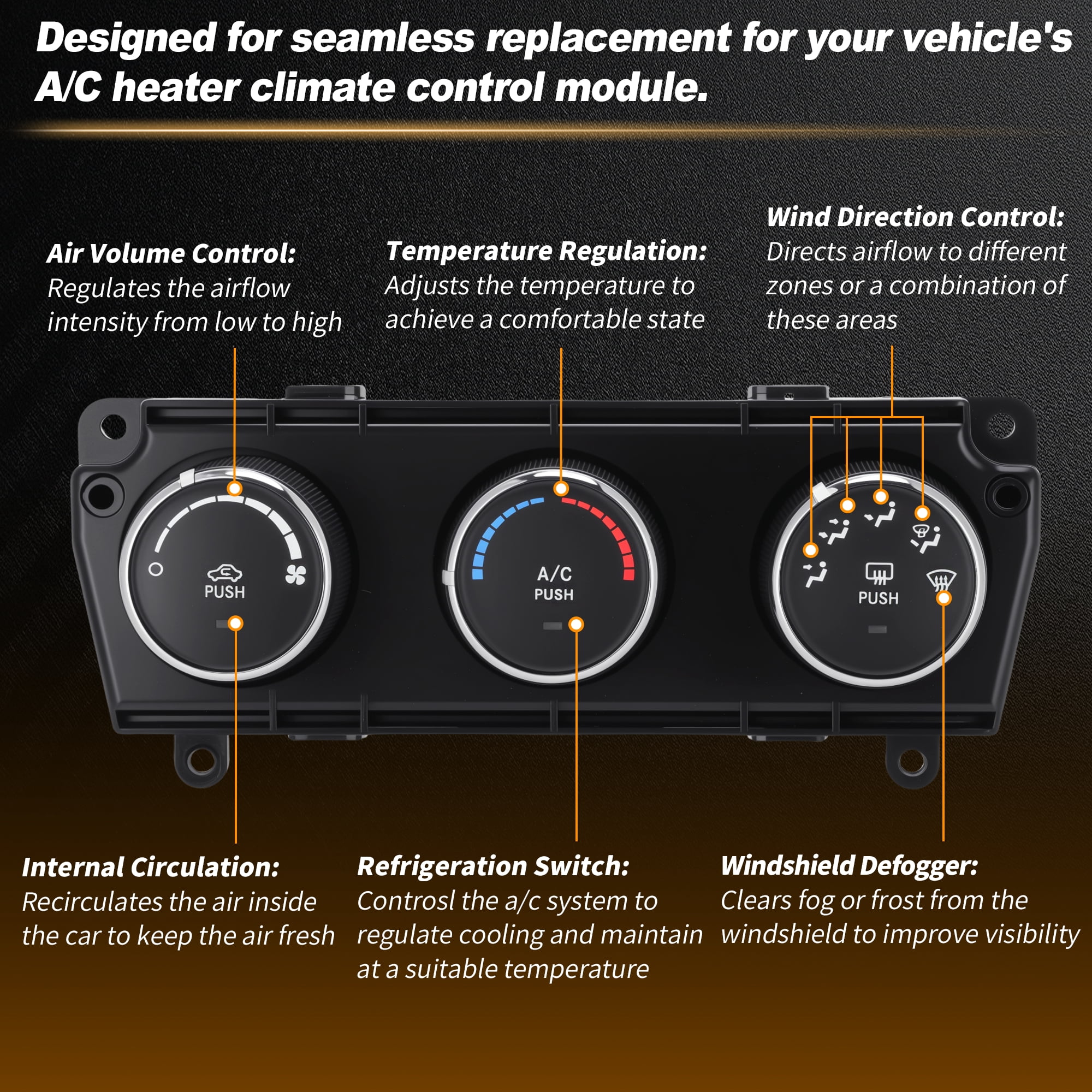 Unique Bargains A/C Heater Climate Control Module for Jeep Wrangler 2011 2012 2013
