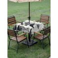 thumbnail image 4 of Outdoor Tablecloth with Umbrella Hole for Patio/Picnic/Party/Camping, Brown Bear Cabin Waterproof Table Cloth Square Cover Washable, Vintage Pine Tree Grey Farmhouse (60"x 60"), 4 of 9
