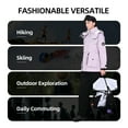 thumbnail image 4 of Women's Winter Workwear Parka Down Jacket - Goose Down Filled, Removable Hood, Warm Fashion Outerwear for Office & Daily, 4 of 7