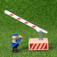 thumbnail image 3 of 1pc Wooden Traffic Roadblock Railing Toy Movable Traffic Barrier Imitating Traffic Police Working Scene Toy Solid Beech Model Toy with a Simulation Traffic Police Doll, 3 of 8