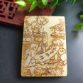 thumbnail image 3 of High-quality replica of Hetian jade from Mongolia, antique style, featuring auspicious abacus, Pixiu, and Bagua designs., 3 of 4
