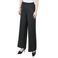 thumbnail image 2 of NY Collection Womens Petites Woven Polka Dot Wide Leg Pants, 2 of 4