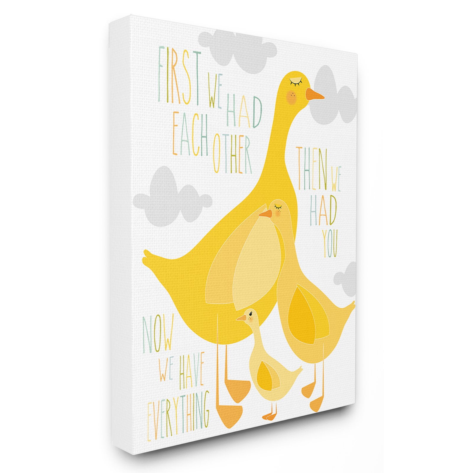 The Stupell Home Decor Collection First We Had Each Other Yellow Ducks Wall Art