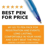 BIC Round Stic Xtra Life Ballpoint Pens, Medium Point, Blue Ink, 60 Count