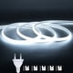 thumbnail image 1 of Tira de luces LED COB de alto brillo, 20M, 40M, 288LED/M, enchufe europeo, 220V CRI RA90, cinta LED FOB para jardín al aire libre, iluminación de dormitorio y cocina, 1 of 4