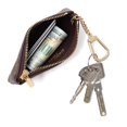 thumbnail image 4 of Daisy Rose Luxury Coin Purse, Card Holder with Keychain Clasp, 1 Compartment, Wallet, Brown, 4 of 7