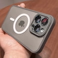 thumbnail image 2 of Matte Magnetic Wireless Charge Translucent Case For iPhone 15 14 13 12 Pro Max Plus Magsafe Full Lens Protector Hard Back Cover, 2 of 5