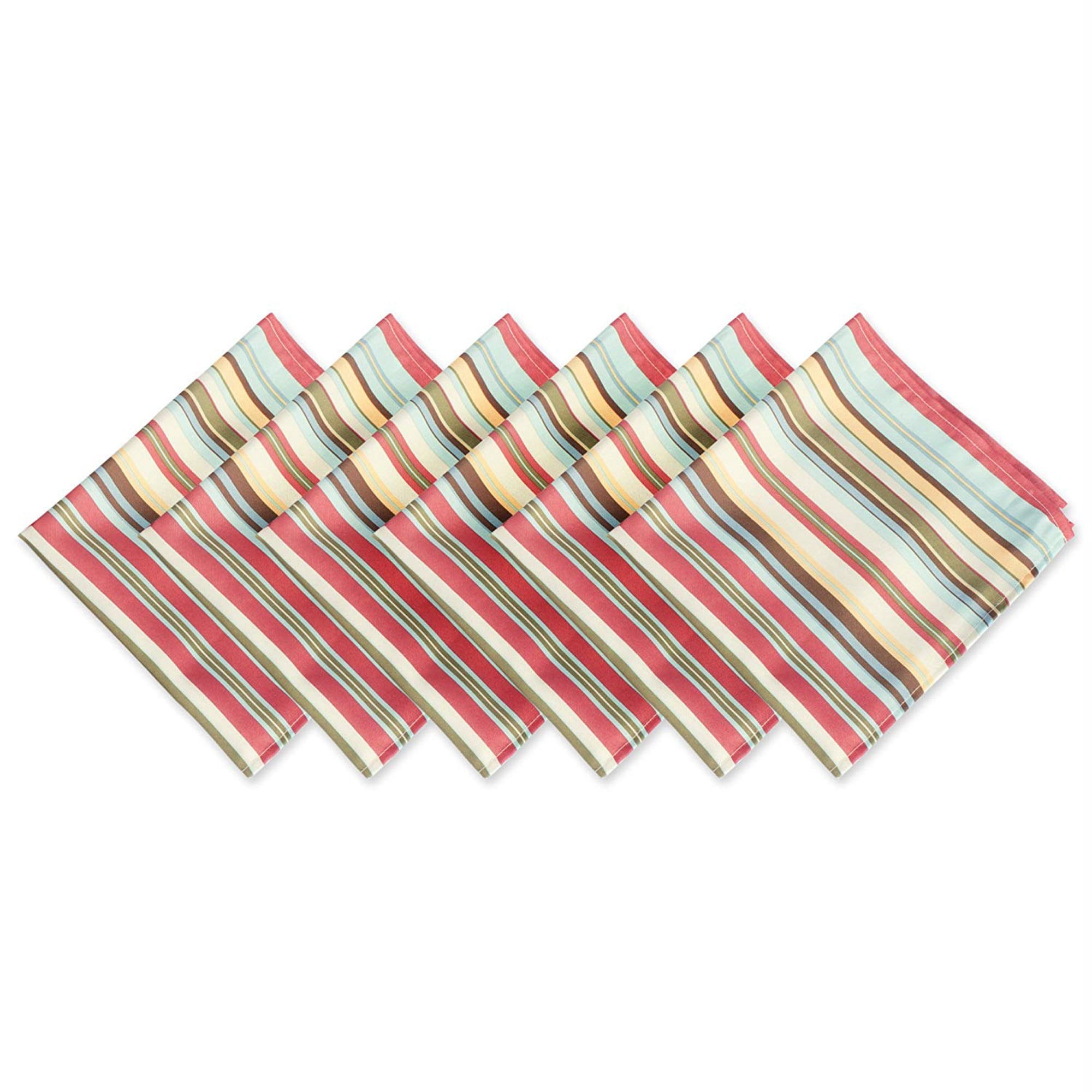 6 Piece DII Solid Napkin Set Collection 20x20 Cardinal Red