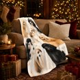 thumbnail image 3 of Illustrated Shih Tzu Dogs Collage Paw Prints, Cozy Pet Portrait Pattern, Warm Flannel Blanket for Living Room and Bedroom, Dog Lovers Just Because Gift, Pet Lover Home Decor, 3 of 9