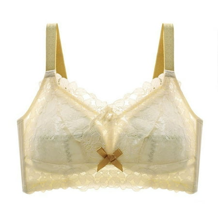 Wireless Bras Plus Size  Xunlbb Women s Printing Large Size Full Cup Bra Without Underwire Hold Side Breasts Sagging Daily Bra(White XXL)