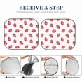 thumbnail image 6 of Xecao Hand Drawn Strawberry for Foldable Car Sun Shades (2-Pack) offer sun protection with an easy-fold design for convenient windshield shading., 6 of 7