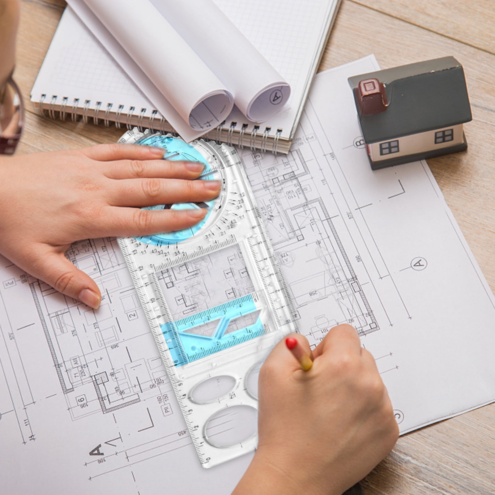 huoge multifunctional geometric ruler mathematics drawing template measuring draft tools for student school office 2pcs walmart com