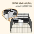 thumbnail image 3 of Pawhut Rolling Metal Rabbit & Small Animal Hutch Cage, 3 of 9