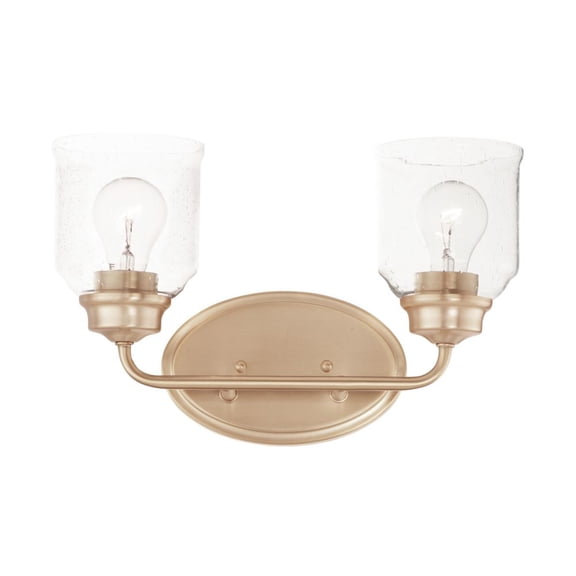 -Bath Vanity Light-Bell Shaped Glass Shades-10.5 Inches High-Heritage Finish-2 Bulb Count Maxim Lighting 12262Cdhr
