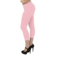 thumbnail image 2 of Vivian's Fashions Capri Leggings - Cotton, Misses Size (Pink, 1X), 2 of 3