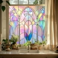 thumbnail image 3 of Callipe Stained Glass Static Window Film Privacy Sun Blocking Glass Cling Waterproof PVC Home Office Bathroom Window Covering Film, 3 of 7