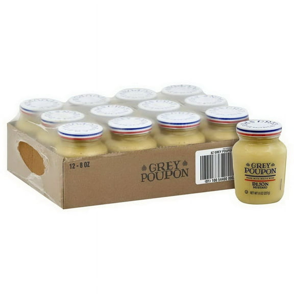 Grey Poupon Dijon Mustard Jar, 8 oz - Case of 12