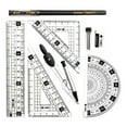 thumbnail image 1 of Abbracc Geometry Math Ruler Triangle Ruler Straight Ruler for Measuring Black, 1 of 3