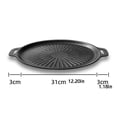 thumbnail image 3 of 12.60 Inch Maifan Stone Coated Non-Stick Grill Pan Korean BBQ Griddle Plate Portable Round Cooking Pan for Outdoor Camping Picnic Home Stove Barbecue Roasting Use, 3 of 5