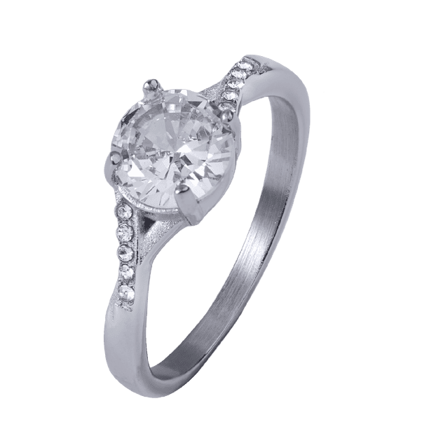 LuckyLy Anillos de Compromiso y Promesa para Mujer, Acero Inoxidable Color Plata y Zirconia Cúbica – Joyería ideal como Regalos para Mujer Navidad y Regalos Novia San Valentín y Matrimonio, plateado 9