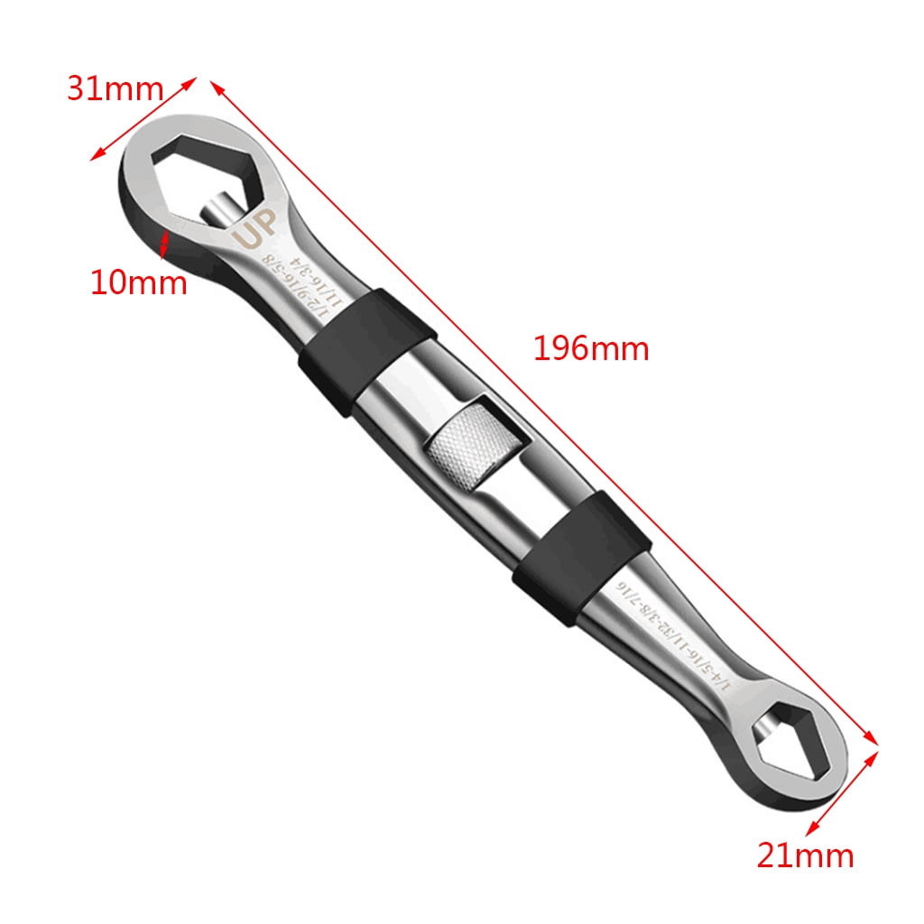 23-IN-1 Adjustable Wrench Multi Functional Flexible Type Pocket Wrench 1/4-inch to 3/4-inch 7mm to 19mm