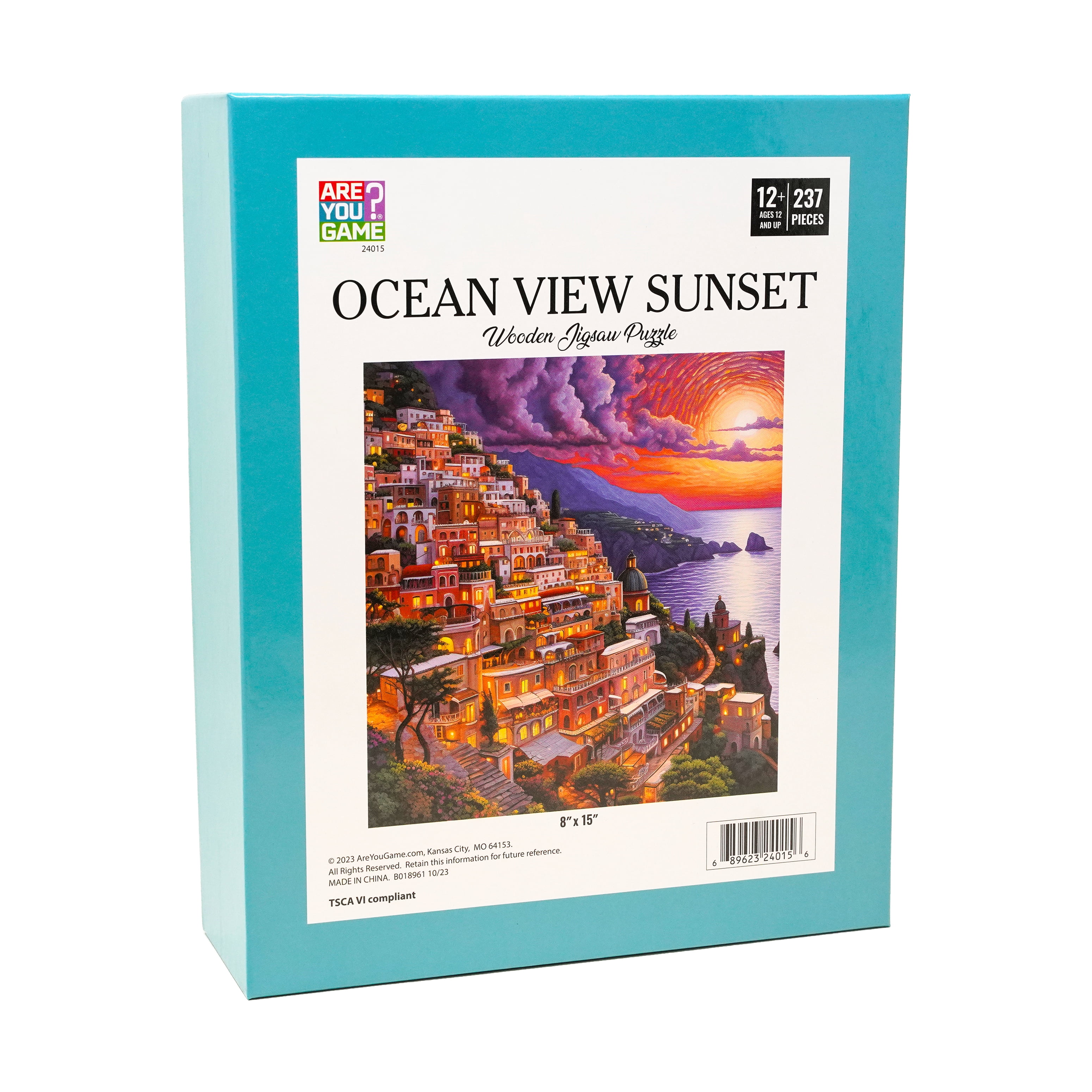 AreYouGame.com Wooden Jigsaw Puzzle - Ocean View Sunset: 237 Pcs