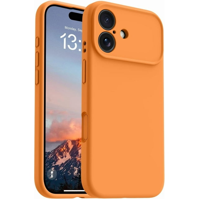 FANGQIULI Magnetic for iPhone 17 Case,Classic Liquid Silicone Mobile Phone Case,Integrated Camera Control Button,Anti-Scratch Microfiber Lining