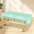 thumbnail image 3 of REZUOFI 1 Pcs Easter Tablecloth Disposable Waterproof for Holiday Dinner Party Decorations Reusable Clean Foldable Table Cover with Bunny Egg Design, 3 of 6
