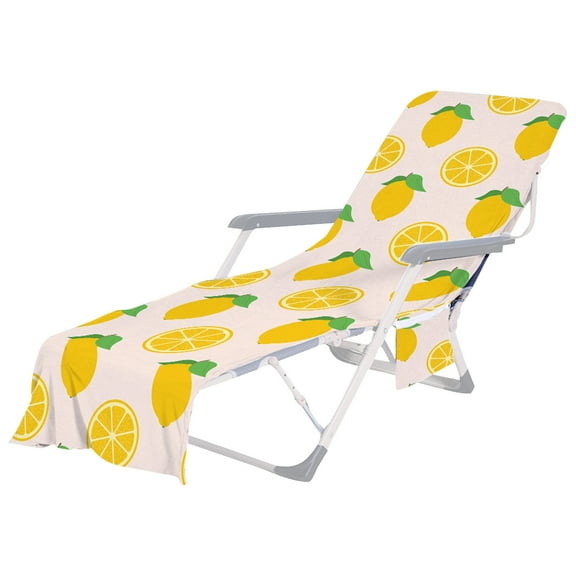 Anckoeil 28.74x82.68in Beach Chair Cover with Side Pockets,Microfiber Chaise Chair Towel Cover for Sun Lounger Pool Sunbathing Garden Beach Hotel,Easy To Carry Around