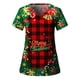 thumbnail image 2 of Camiseta de enfermera navideña, uniforme de enfermera para mujer, estampado de alce de dibujos animados, manga corta, bolsillo, uniformes médicos de enfermería, Harajuku, 2 of 5