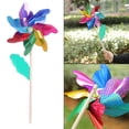 thumbnail image 5 of Almencla 5xPlastic Colorful Pinwheel with Wood Sticks Windmill for Party 5 Pcs, 5 of 8