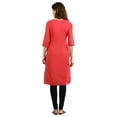 thumbnail image 5 of Round Neck Printed Kurta - Goji Berry-Small, 5 of 6