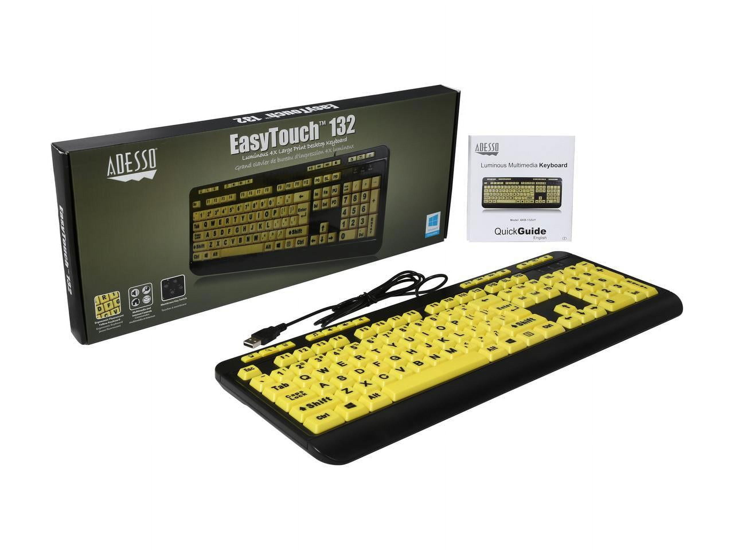 Luminous 4X Large Print Multimedia Desktop Keyboard
