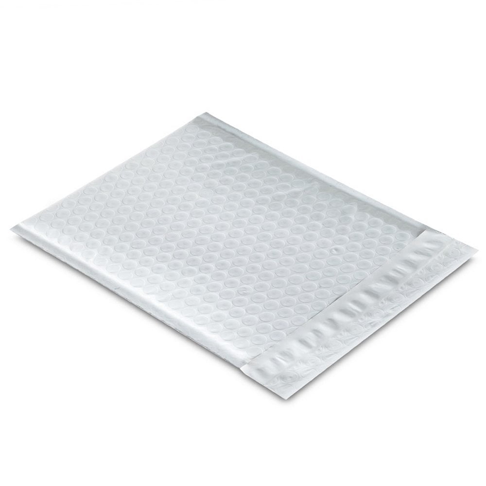 100 Pc. 7.25 Inch X 12 Inch White Bubble Lined Envelope Poly Mailer
