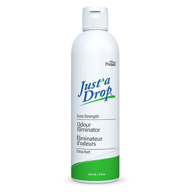 Prelam Just a Drop Eliminador de Olores, Gotas para el Inodoro, Extrafuerte, 8 oz