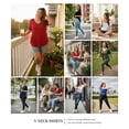 thumbnail image 5 of JYLFC Plus Size Shirts for Women V Neck Short Sleeve Tunic T-Shirts, Black 3XL, 5 of 6