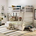 thumbnail image 3 of Bowery Hill Transitional Wood Twin over Full Storage Bunk Bed in Brushed White, 3 of 3