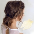 thumbnail image 2 of Unique Bargains 1 Pc Solid Bow Ribbon Hair Elastic Band Beige, 2 of 5