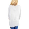 thumbnail image 3 of LEKODE Womens Lightweight Chiffon Kimono Cover Up Batwing 3/4 Sleeve Open Front Summer Beach Swim Daily Sun Protection Casual Layering Outer Topper White XL, 3 of 5