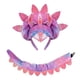 thumbnail image 5 of Diadema de dinosaurio con cola, divertida decoración, fácil de poner y quitar, ideal para baile en el escenario. Rosa, 5 of 9