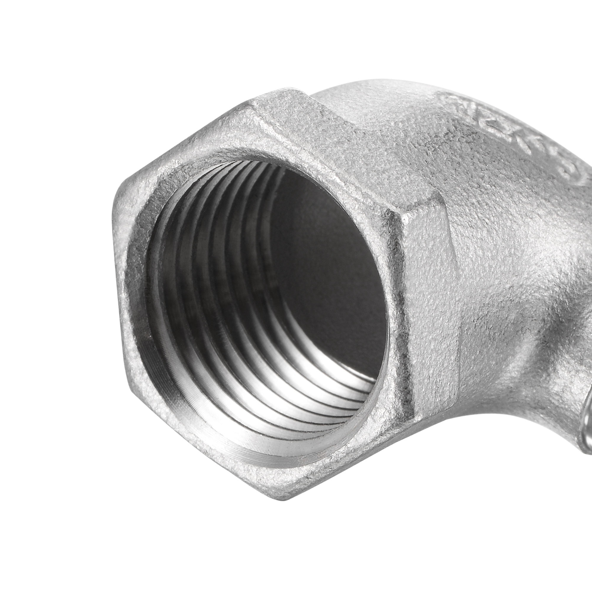 Unique Bargains 304 Stainless Steel Hose Barb Elbow NPT Female Connector 15mm