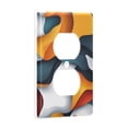 thumbnail image 2 of Yayeee Duplex Wall Plate 1-Gang 4.5"x2.7" Home Receptacle Light Switch Decorative Outlet Cover, Abstract Wavy, 2 of 7