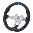 thumbnail image 2 of Car Steering Wheel, Flat Bottom Steering Wheel  Performance Stable Replacement High   For Car Blue 12 O-Clock Ring, 2 of 8