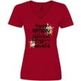 thumbnail image 3 of Inktastic Happy Birthday to the Sweetest Sister in the World Women's V-Neck T-Shirt, 3 of 5