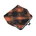 thumbnail image 4 of Lady Leather Wallet Zero 4.13 X 4.52 In Three-Dimensional Buckle Design Small Portable Easy Opening And Closing Argyle Plaid Darksalmon_1, 4 of 5