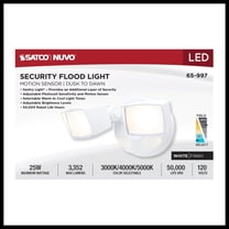LED Security Light with Nightlight - PIR Sensor - Dual Head - Field Selectable