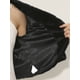 thumbnail image 5 of Chaqueta recortada para mujer Abrigo de invierno Bolero de manga larga con frente abierto de piel sintética Negro S, 5 of 6