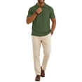 thumbnail image 6 of Mens Casual Shirts Summer Short Sleeve Solid Color Polos Daily Comfort Classic Collared Shirt for Big and Tall, 6 of 8