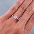 thumbnail image 4 of 2.00 Ct Solitaire Princess Cut Moissanite Designer Engagement Rings for Ladies Solid 950 Platinum Ring Size 11.5, 4 of 7